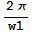 (2π)/w1